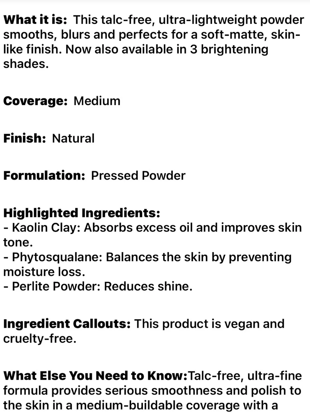 LAWLESS Skin-Perfecting Powder Skin Smoothing Compact Light Medium New FullSz